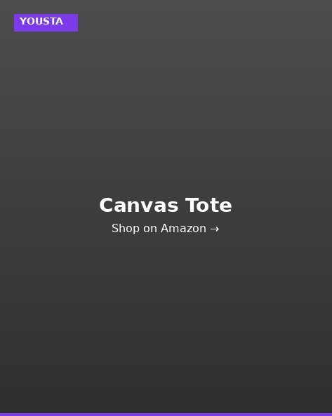 YOUSTA Canvas Tote Bag