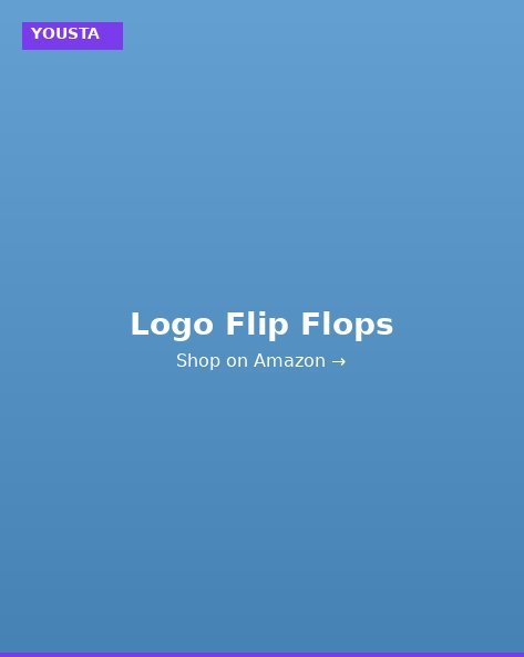 YOUSTA Flip Flops with Logo Strap