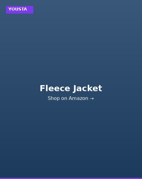 YOUSTA Zip-Up Fleece Jacket