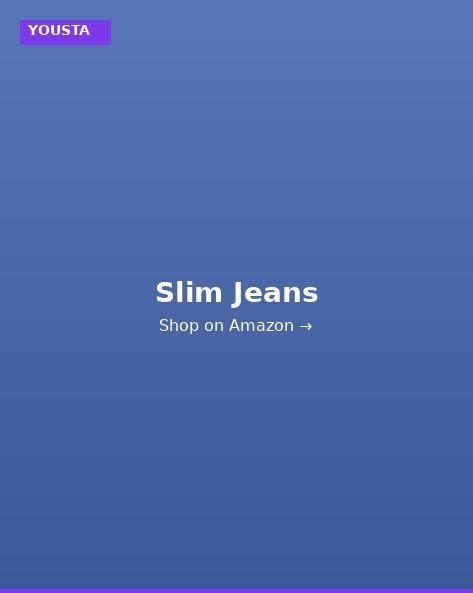 YOUSTA Slim Fit Stretch Jeans