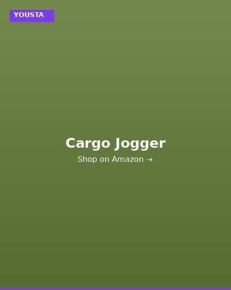 YOUSTA Wide Leg Cargo Jogger