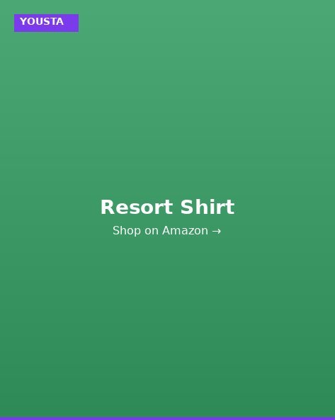 YOUSTA Tropical Print Resort Shirt