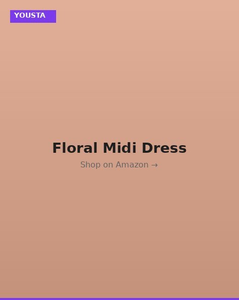 YOUSTA Floral Midi Dress