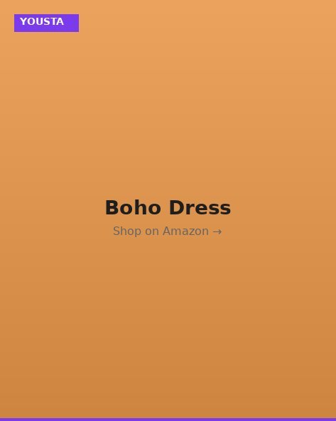 YOUSTA Tiered Boho Dress