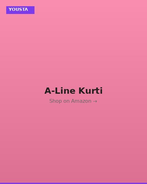 YOUSTA Printed A-Line Kurti