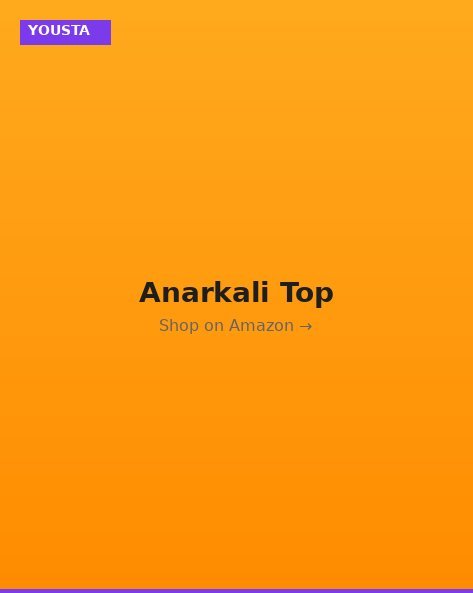 YOUSTA Anarkali Ethnic Top