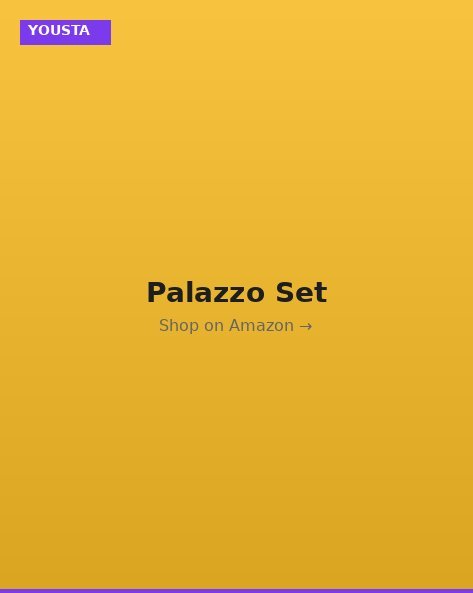 YOUSTA Block Print Palazzo Set