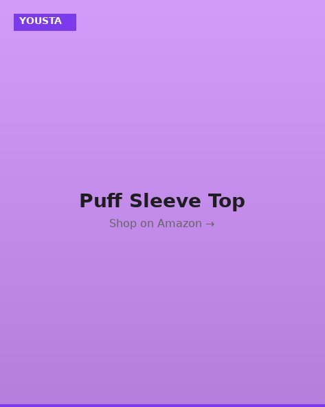 YOUSTA Puff Sleeve Top